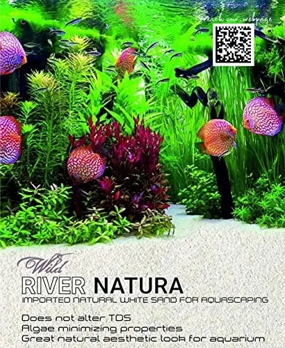 2.Aquatic Remedies River Natura Imported Natural White Sand for Aquascaping (1 KG)