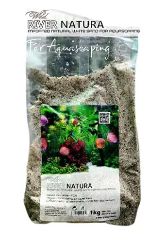 6.Aquatic Remedies River Natura Imported Natural White Sand for Aquascaping (1 KG)